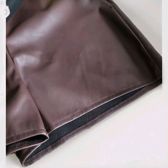 Simply Blessed Vegan Leather Skort Womens Small Brown Tie Waist NWT - Picture 8 of 8